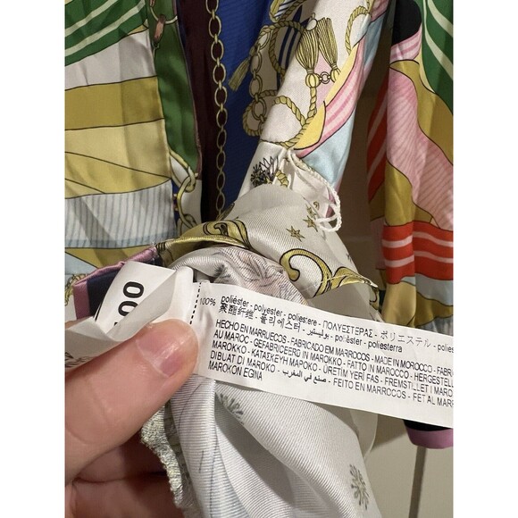 NWT Zara Women Short Printed Mini SCARF Dress SIZE M No Belt - Picture 7 of 7